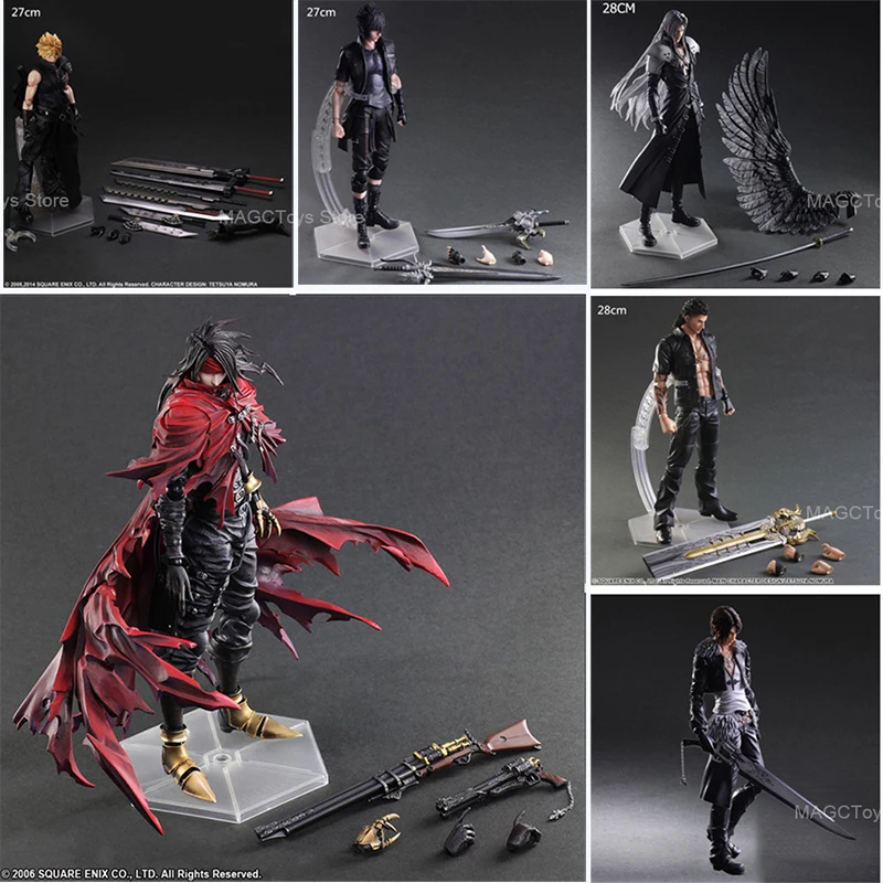 

Play Art Final Fantasy Vincent Valentine Cloud Strife Sephiroth Noctis Lucis Squall Leonhart Cindy Aurum Action Figure Model Toy