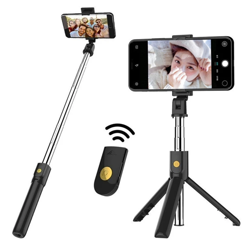 

Wireless Bluetooth-compatible Selfie Stick for iphone/Android Foldable Handheld Monopod Shutter Remote Extendable Mini Tripod