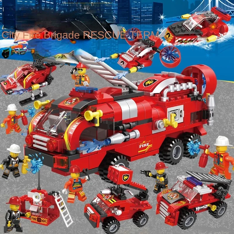

Совместим с конструктором Lego маленький ящик сборный конструктор игрушка пожарная полиция Танк военный линкор воздушный Детский пазл