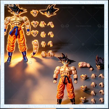 Фото Новинка! Горячая распродажа! Супер-экшн-фигурка из аниме Dragon Ball, 1/12, Кайоукен Сон Гоку, коллекционная фигурка, модель Сон Гоку, игрушки. №1