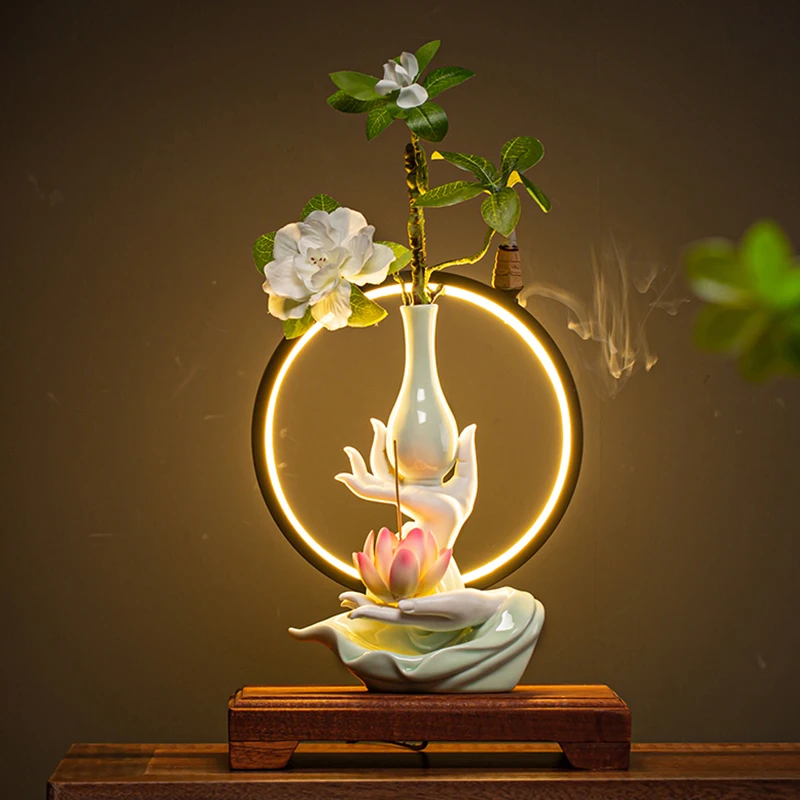 

Садовая Современная курильница в виде лотоса, электрическая Ночная лампа для благовоний, Готический Декор для дома