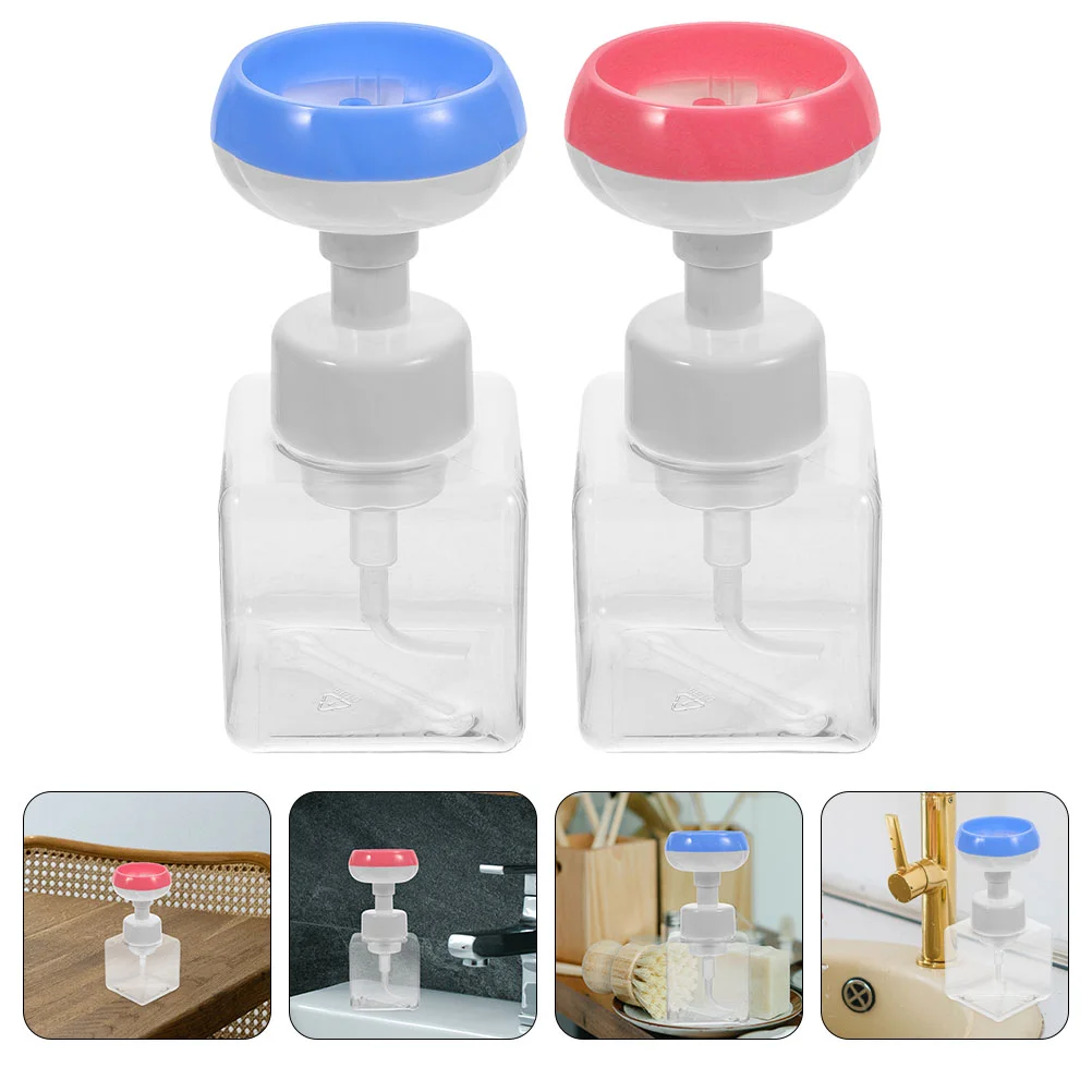 2 Pcs Cat's Claw Sparkling Bottle Shower Dispenser Liquid Hand Soap Press-type Foaming Bottles Bathroom Shampoo Bulk Pet Travel
