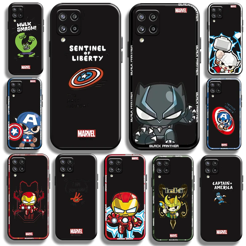 

Cartoon Marvel Avengers for Samsung Galaxy A42 5G Phone Case full Protection TPU Black Back Shell Carcasa Liquid Silicon Soft