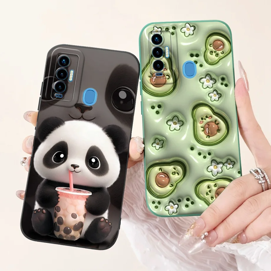 Чехол Funda для Tecno Camon 18 18i 18P Primer CH7 CH6 мягкий матовый силиконовый бампер с рисунком