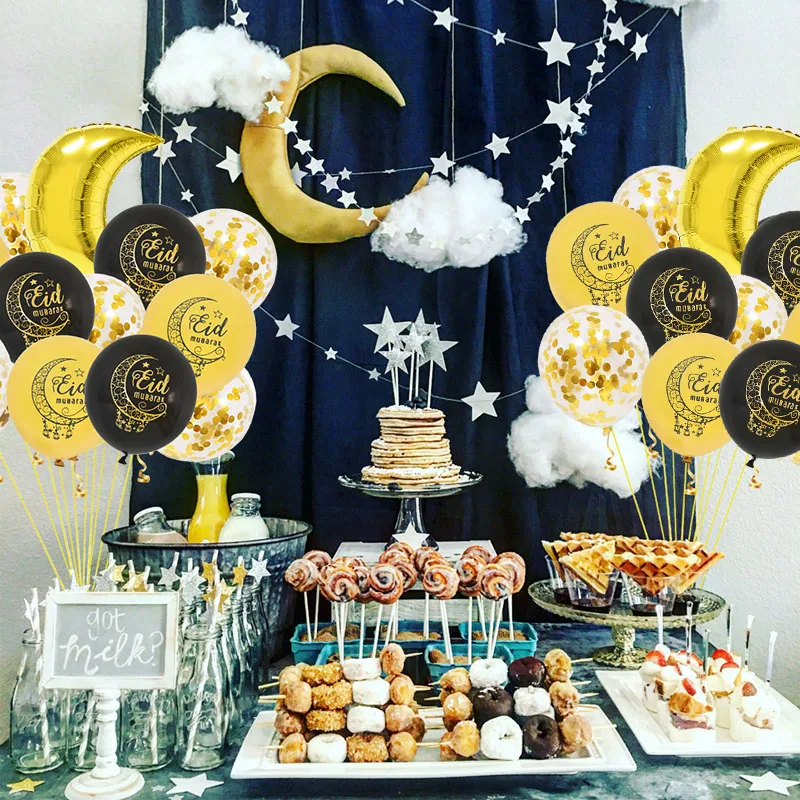 

Eid Mubarak латексные воздушные шары Ислам Мусульманский фестиваль воздушные шары Рамадан Kareem украшения для вечеринки сделанные своими руками ...