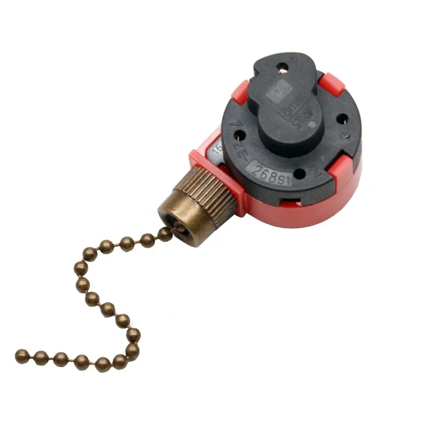 

1pcs ZE-268S1 Switch for Home Ceiling Fan Light Lamp Replacement Parts Pull Chain Control Switches Red