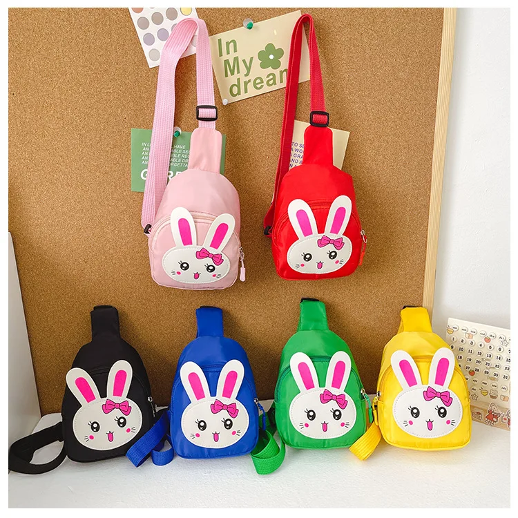 

Cute Cartoon Rabbit Children's Shoulder Bag Simple Boys Kids Crossbody Bags Fashion Sports Casual Baby Girls Chest Bag Handbags