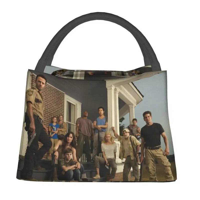 

The Walking Dead Insulated Lunch Tote Bag for Women Horror Zombie TV Show Resuable Cooler Thermal Bento Box Work Travel