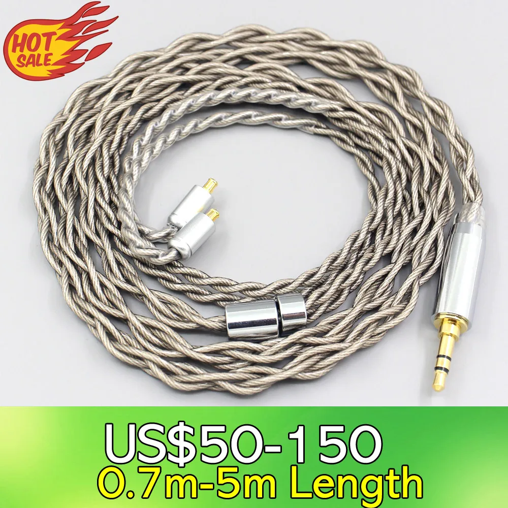 99% Pure Silver + Graphene Silver Plated Litz Shield Earphone Cable For ATH-CKR100 CKR90 CKS1100 CKR100IS CKS1100IS LN007918