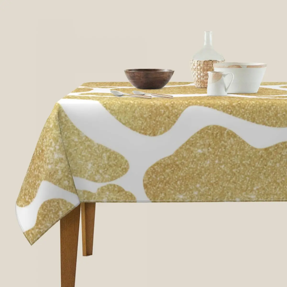 Скатерть в стиле ретро с принтом коровы блеск для стола декоративная ткань из