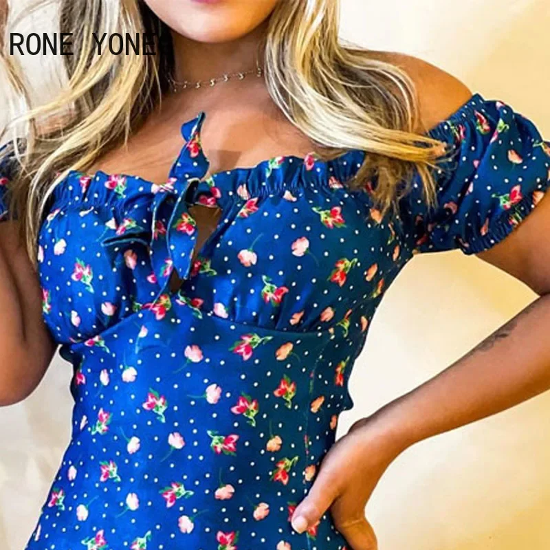 Женское сексуальное облегающее мини-платье с вырезом лодочкой и цветочным