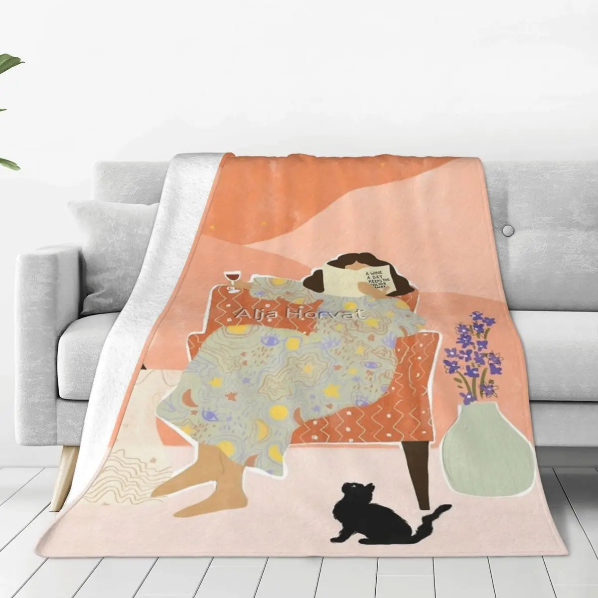 Вино День продолжает доктор на выезде Одеяло Покрывало кровать Толстые