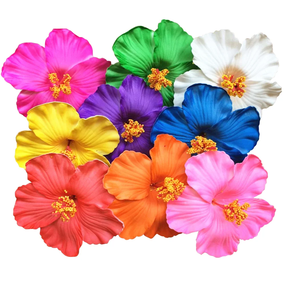 

Hair Flower Clip Hawaiian Clipsbeach Bridal Floral Hairpin Hawaii Wedding Accessories Barrette Headpiece Artificial Bohemian