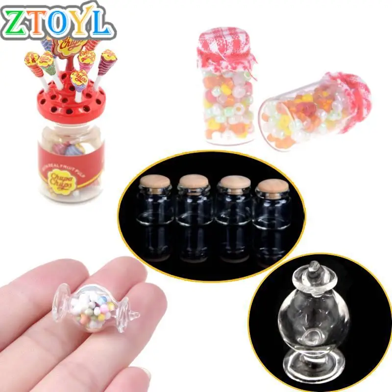 

1:12 Miniature Food Dessert Sugar Mini Lollipops With Case Holder Candy For Doll House 1/12 Kitchen Furniture Toys Accessories