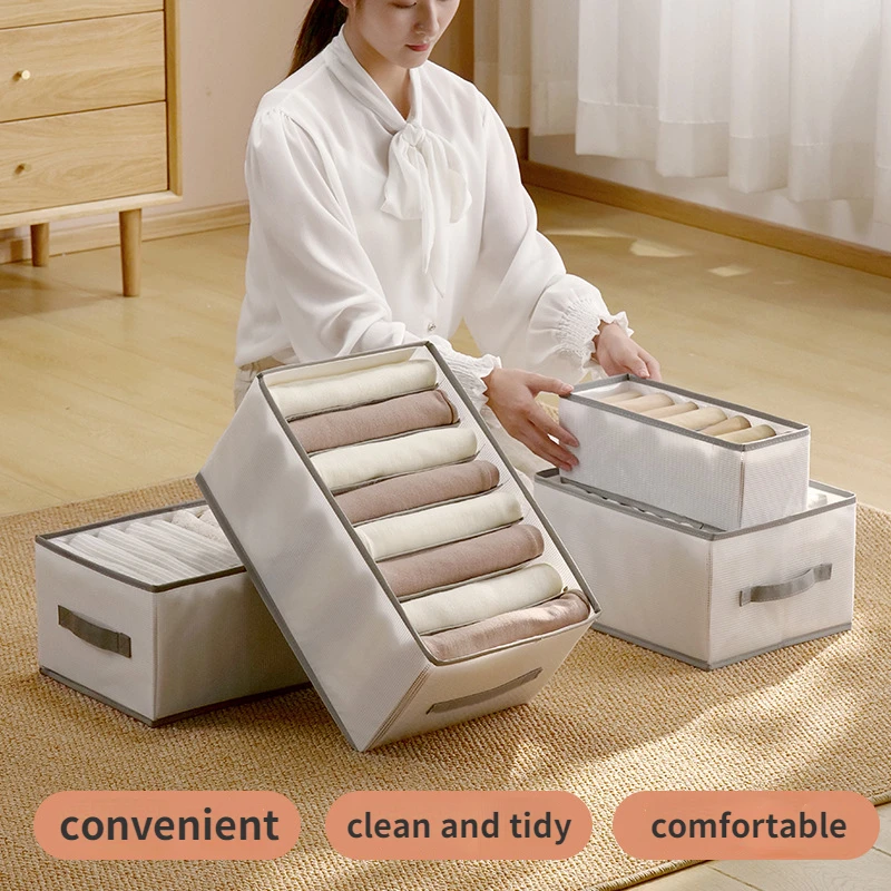 

Органайзер для одежды, коробка для хранения джинсов, органайзер, коробка для гардероба, коробка для хранения одежды с отсеками, для хранения...