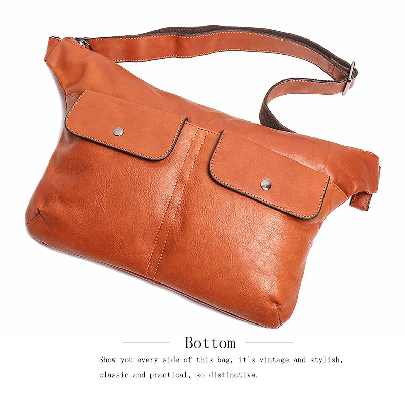 Vintage Men Leather Large capacity Crossbody Casual shoulder bag messenger bag  30101