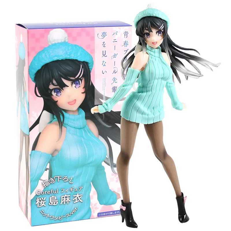 

Вязаное платье Seishun Buta Yarou Wa Sakurajima Mai Ver. Коллекционная Фигурка Аниме Сексуальная красивая модель игрушка