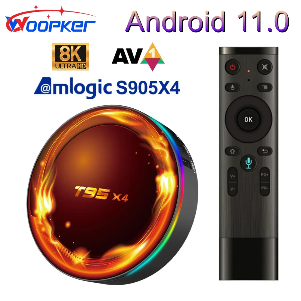 ТВ-приставка Woopker T95X4, Android 11, Amlogic S905X4, 4 + 32/64 ГБ