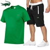 2023 High quality spring and summer new men's casual sports cotton round neck short-sleeved T-shirt+casual sports pants set 3