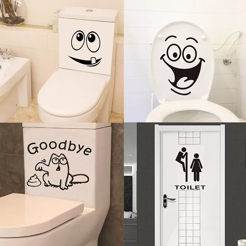 

Models Bathroom Stickers Decoration Waterproof Wall Sticker Toilet Art Sticker Wall Poster Living Room Home Decor HOT