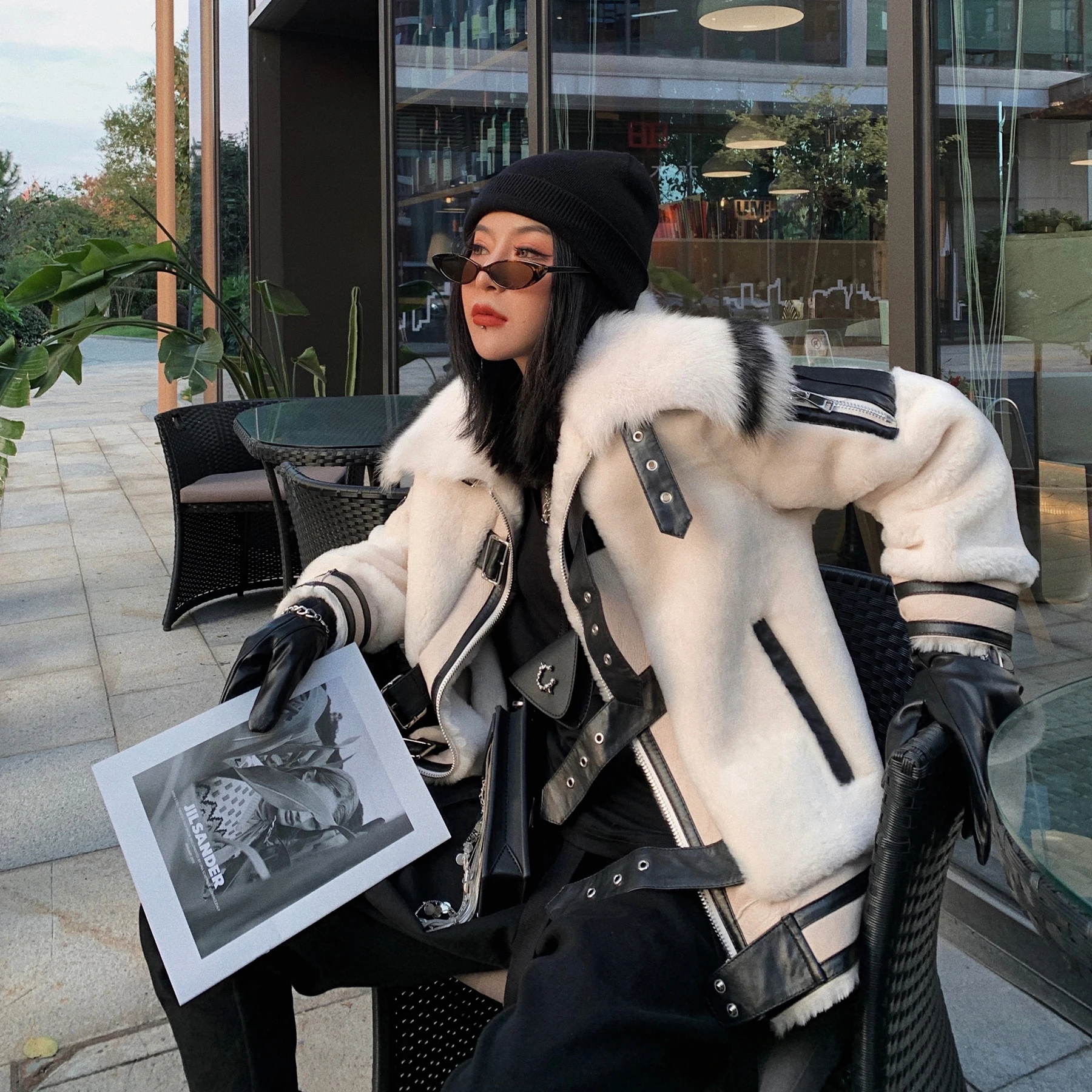 Women's Short Wool Fur Coat winter coat women  coat women  real fur coat  clothes for women