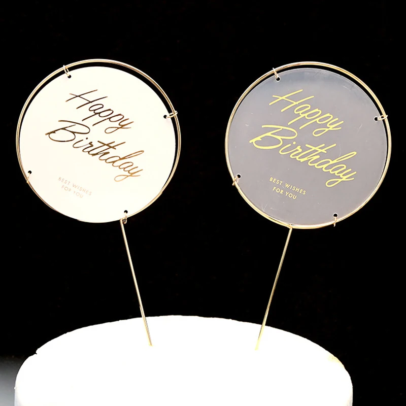 Акриловая искусственная открытка Круглый квадратный прозрачный топ для торта с