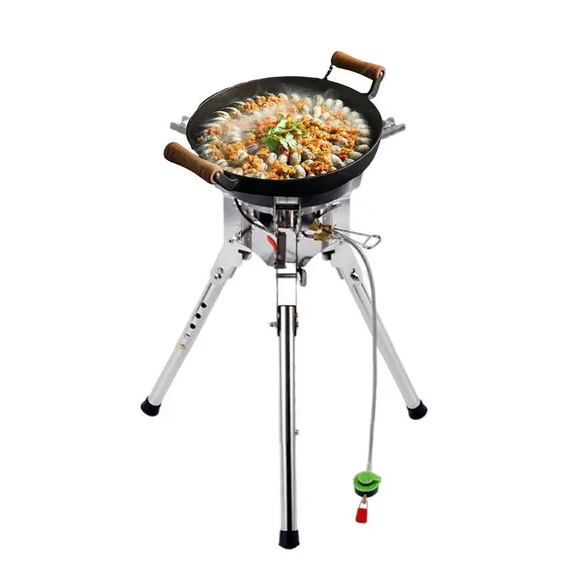 

Camping Propane Stove Outdoor Picnic Stove With Folding Brackets Universal Cooking Accessories With Brackets And Adjustable