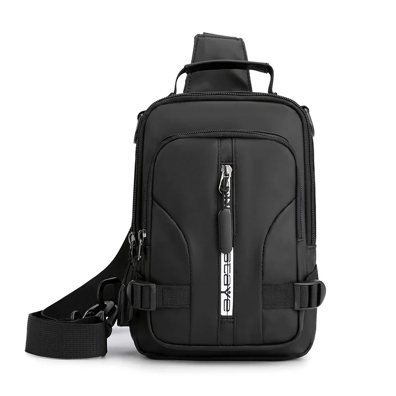 

Male Unisex Chest Multifunction Capacity Waterproof Men Chest Pack Bag Crossbody Charging Travel Backpack Large Pack Pocket