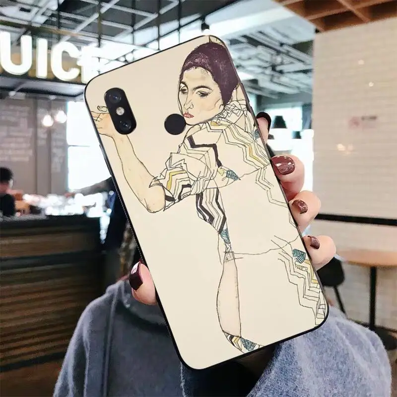 Egon Schiele Phone Case for Xiaomi mi 5 6 8 9 10 lite pro SE Mix 2s 3 F1 Max2 3
