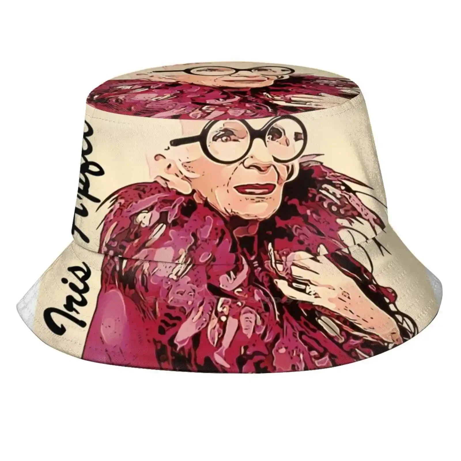 Шляпка-ведро с принтом Iris Apfel солнцезащитная Кепка стильные модные Молодежные