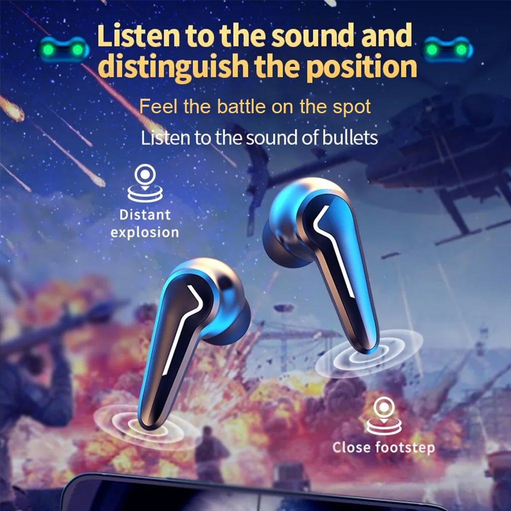 

TWS Earphone Noise Reduction Handsfree Call Rechargeable Bluetooth-compatible Headphone Headset Portable Traveling Earbuds
