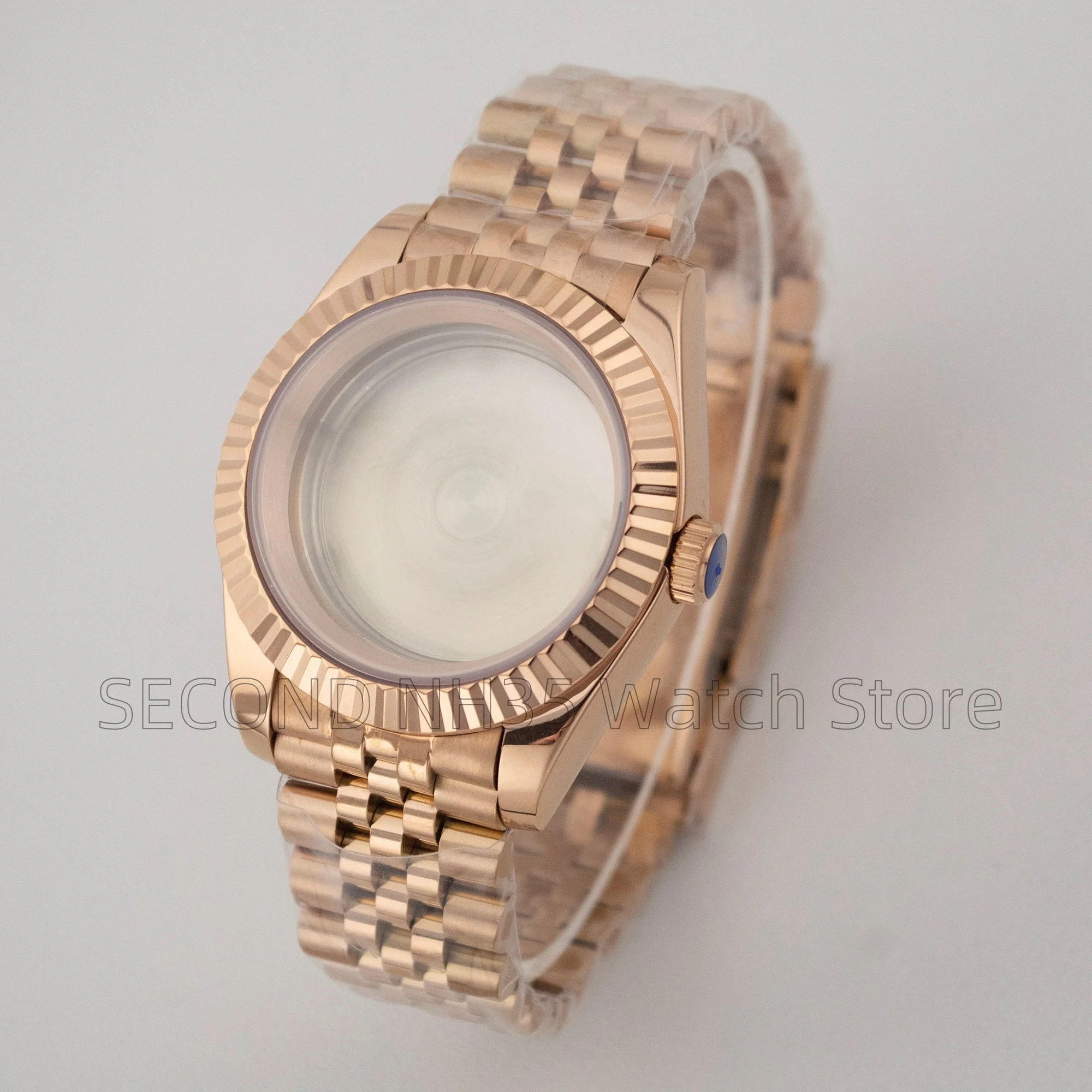Фото Корпус из розового золота для Datejust 36 мм/39 мм, стальной браслет Jubilee/Oyster, водонепроницаемый, подходит для автоматических механизмов NH34, NH35, NH36. №1