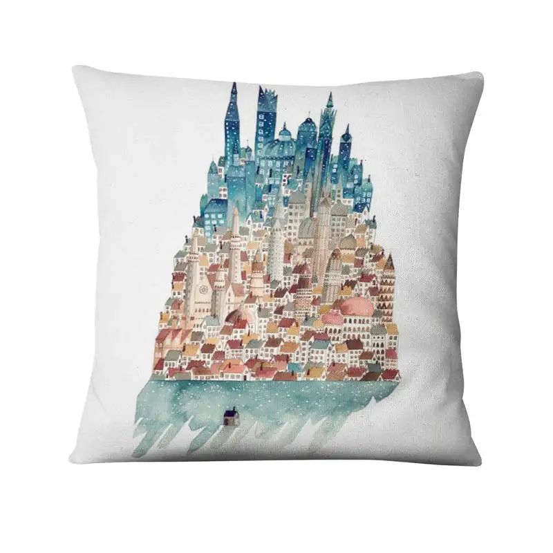 Скандинавская простая мультяшная наволочка 45*45 см с рисунком русалки |