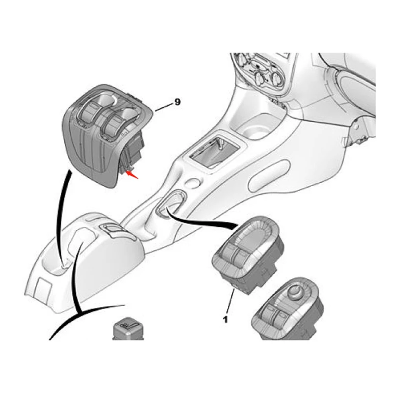 96327905XT 6552.WW автомобильный переключатель управления задним стеклом для Peugeot 206 207