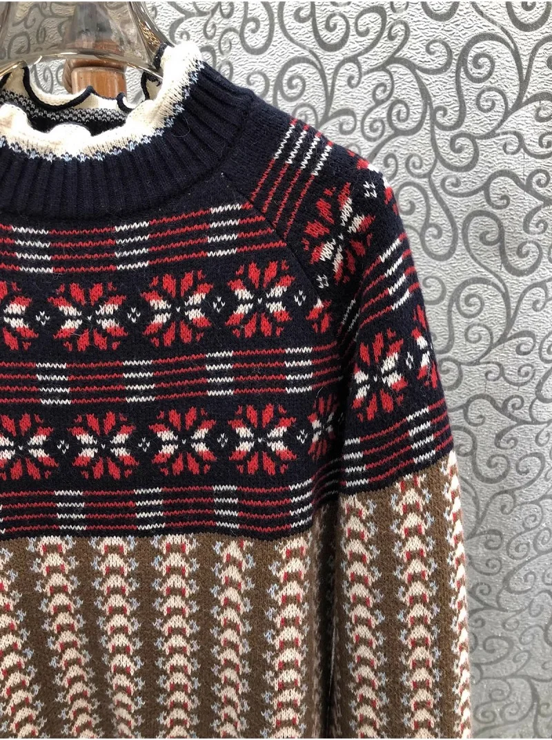 Женский трикотажный свитер с длинным рукавом повседневный мягкий шерстяной