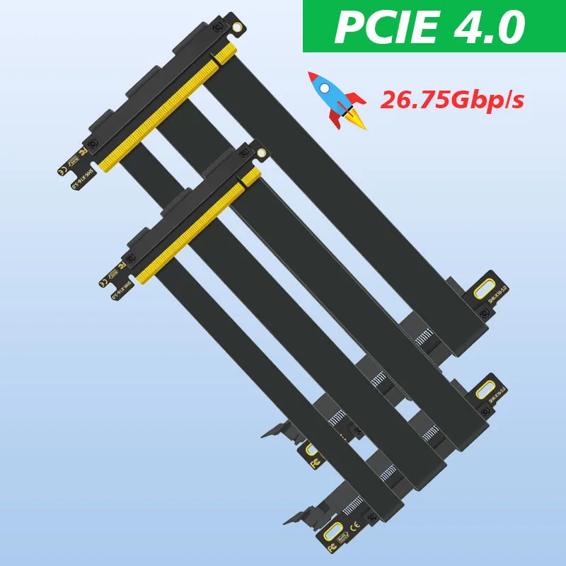 Top Quality Reverse PCIe 4.0 16X Gen4 Full Speed Stable Riser Cable for Graphics Card MINI SAS Industrial High Performance
