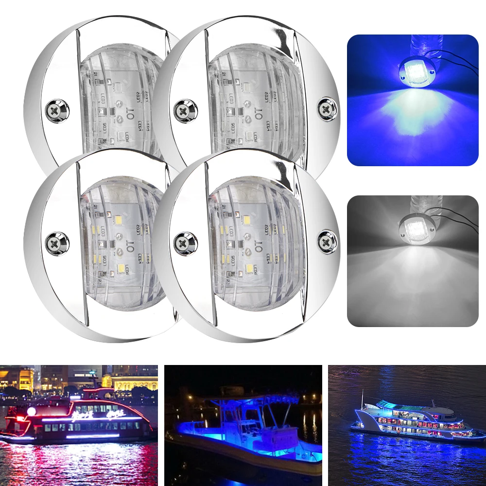

Round Cold Transom Truck 12V 6LED Transom Stern Light Yacht Accessory Turn Signal Light Tail Lamp for Marine Boat Yacht