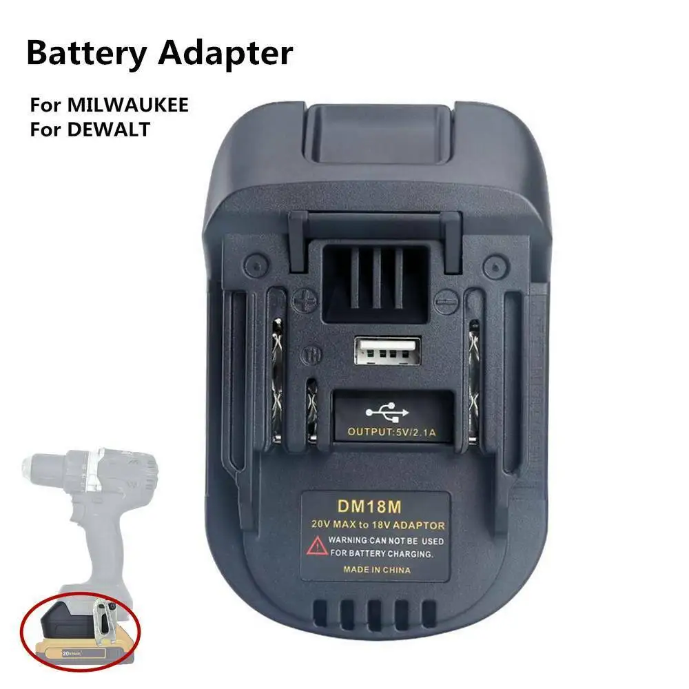 DM18M Battery Adapter for Milwaukee to Makita Battery for Milwaukee 18V for Dewalt 20V Battery Convert to for Makita 18V Battery enlarge