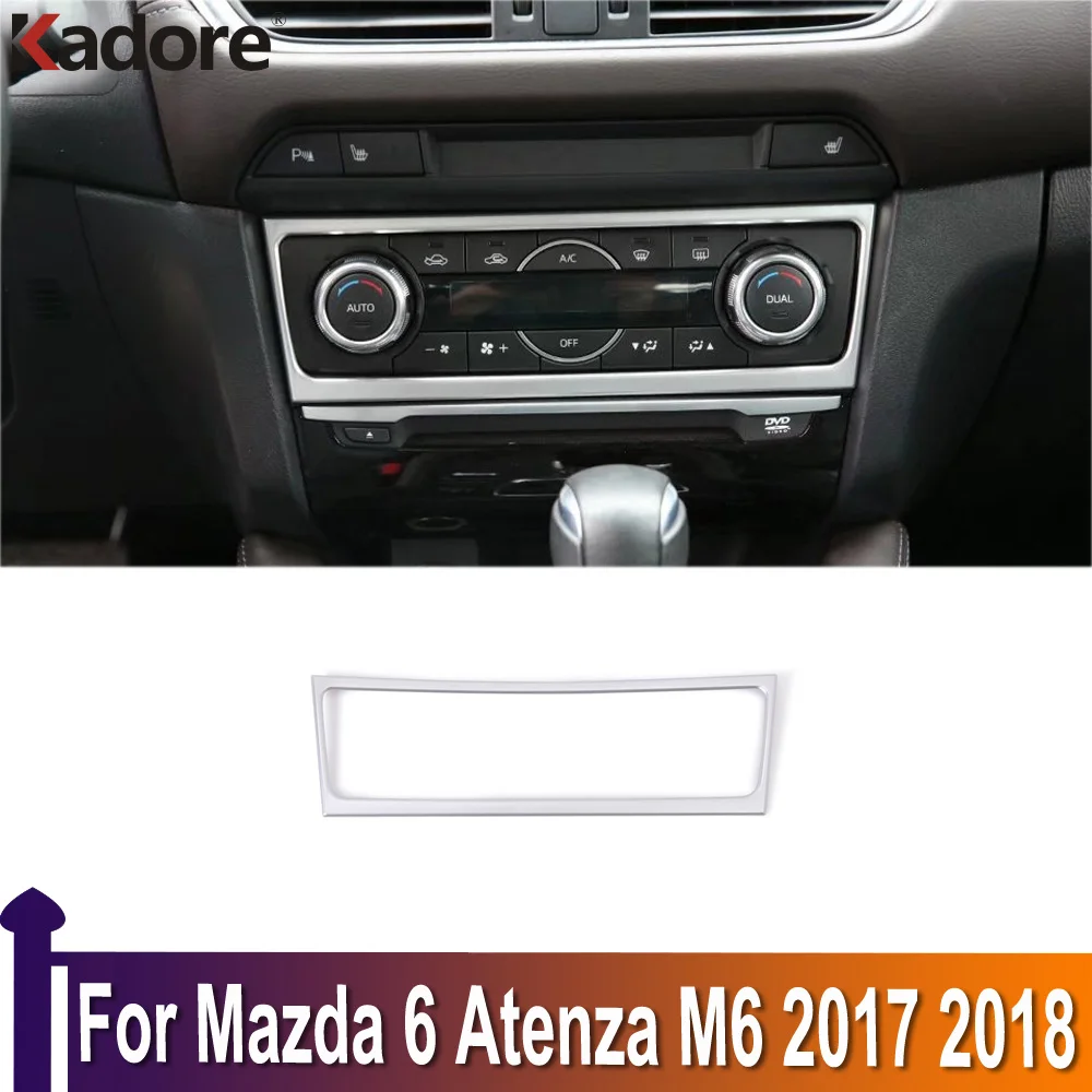

Внутренние части для Mazda 6 Atenza M6 2017 2018 регулировка переключателя кондиционера крышка отделка аксессуары для интерьера стайлинга автомобиле...