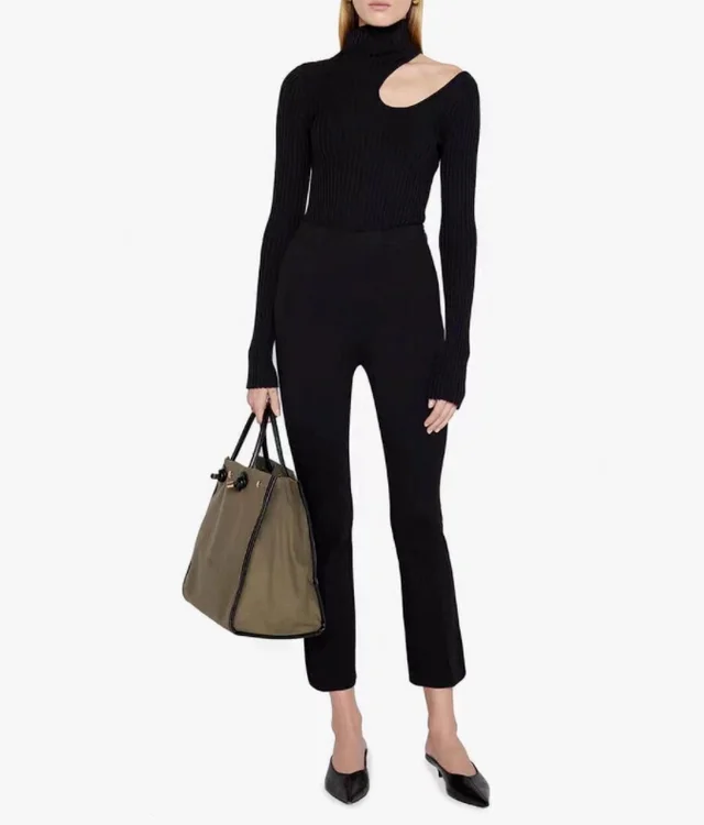 

126432 126433 Fashion Classic Trendy Luxury Designer AB Letter Logo Large Capacity Canvas Tote Bag Letter Shopping Handbag