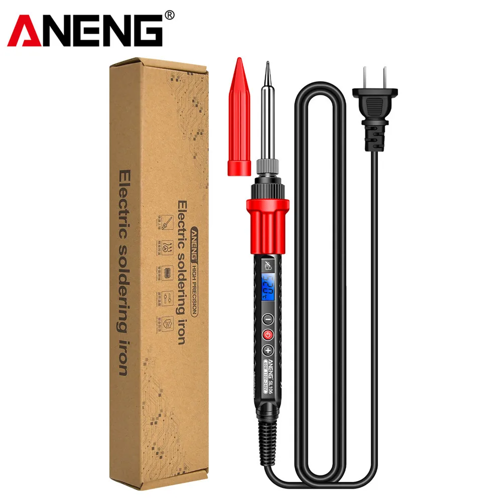 

Цифровой Электрический Паяльник ANENG SL106 110В/220В С Регулируемой Температурой, Профессиональный Инструмент Для Пайки