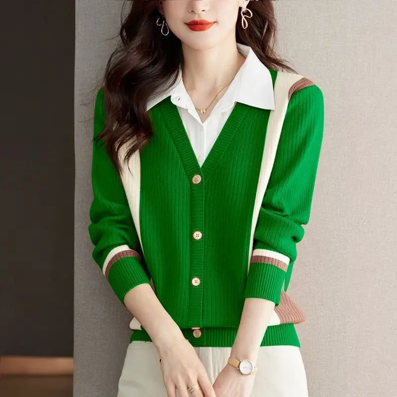 Вязаный топ из двух предметов с воротником-поло