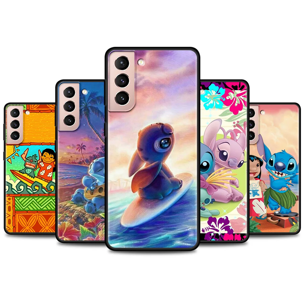 

Silicone Shell For Samsung Galaxy S10 4G 5G S9 S8 Plus S7 Edge S10e Soft Cover Back Case Disney Cute Lilo & Stitch Movice