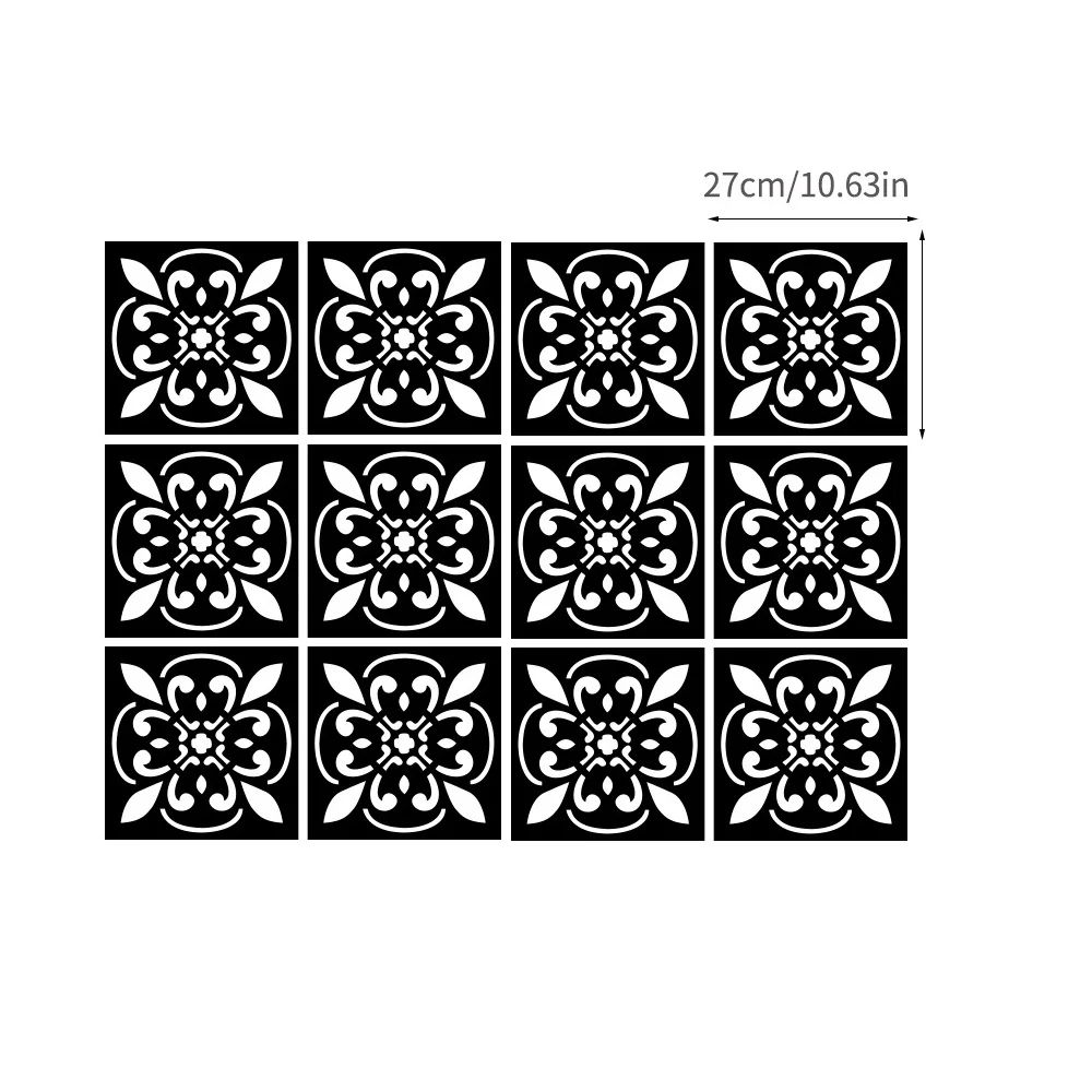 12 шт./компл. золотые серебряные черные полые зеркальные наклейки для гардероба