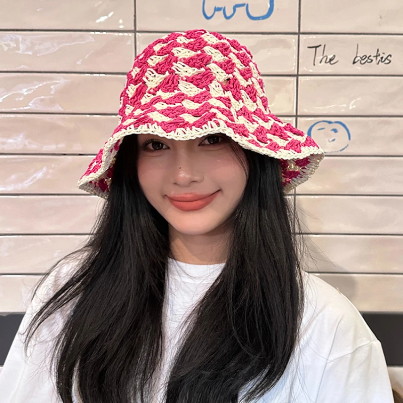 Соломенная панама EODJCUE с ананасами