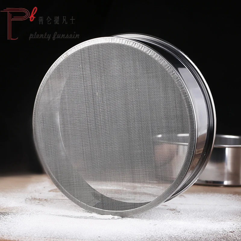 

Кухонное сито для муки из нержавеющей стали, ручное круглое сито для муки, сито для муки из 40 мелких отверстий