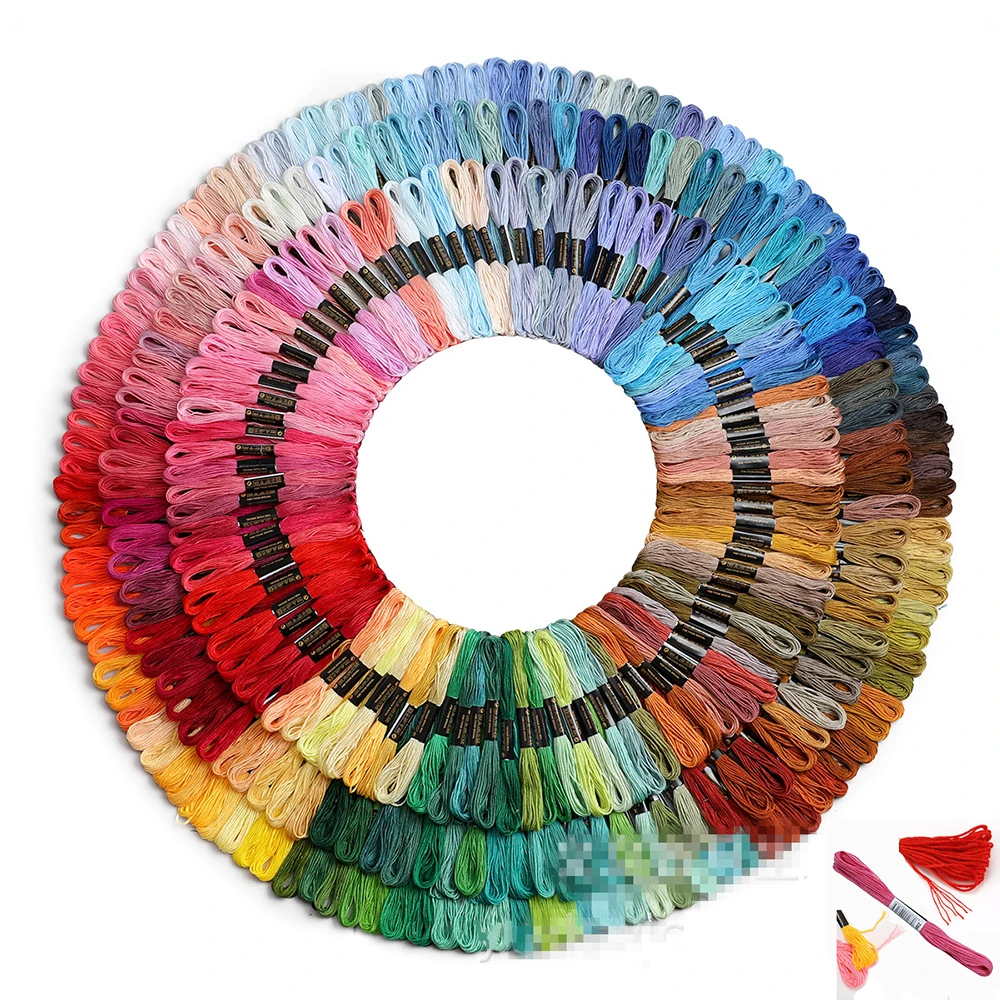 

200/100/50 Anchor Similar DMC Cross Stitch Cotton Embroidery Thread Floss Sewing Skeins Craft Hogard