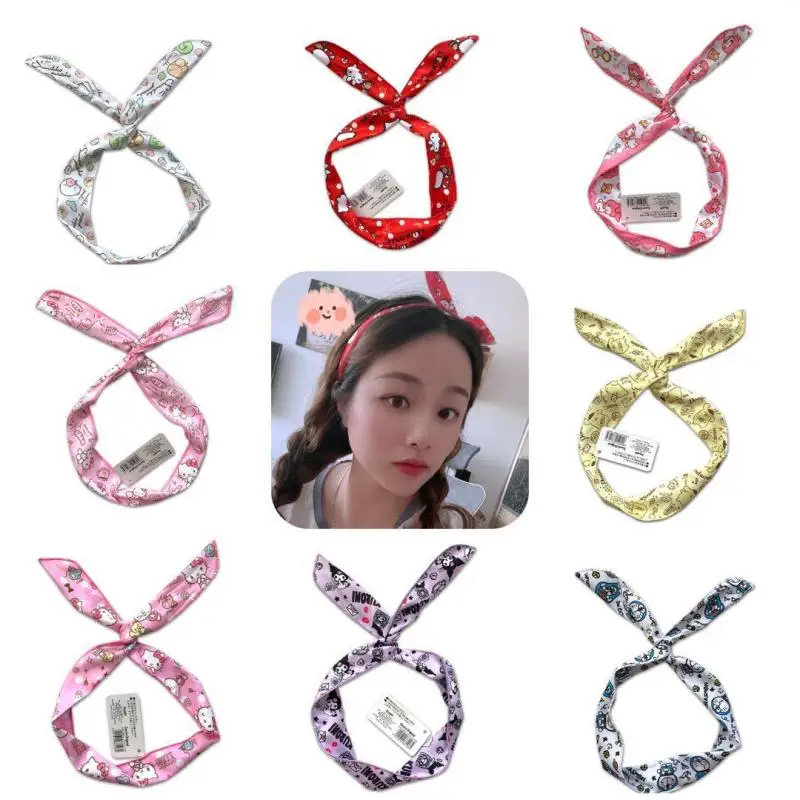 

Милые аксессуары Sanrio Hello Kittys Cinnamoroll Mymelody Kuromi Мультяшные милые повязки на голову милые аксессуары для волос аниме игрушки подарок