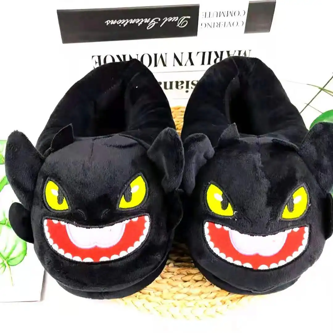 

Fashion Night Monster Slippers Unisex Women's Cartoon Animals Home Warm plush Slides Indoor Non-slip Floor Shoes
