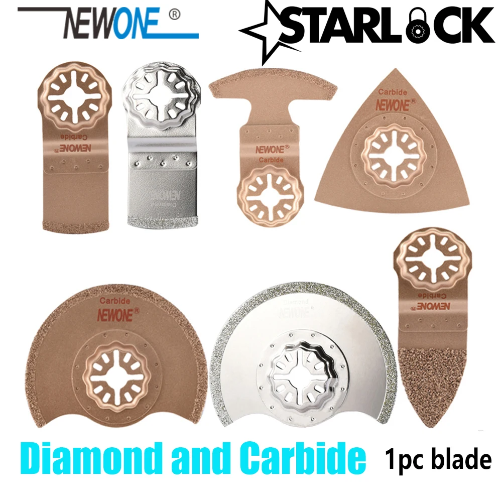 NEWONE Starlock  1pc Diamond Carbide Oscillating Saw Blades For Triangle Rasp Multitool Flush Segment Accessories in Saw Blade